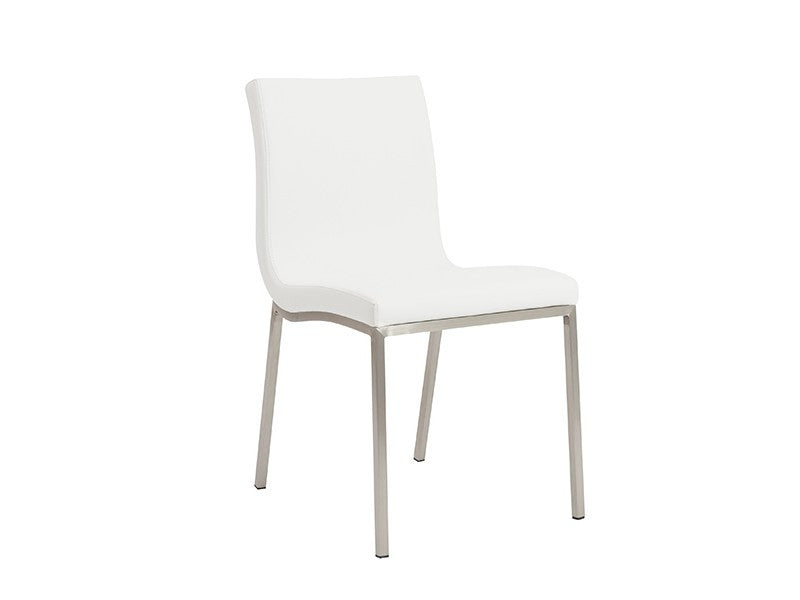 Scott Side Chair with Brushed Stainless Steel Legs